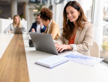 smiling lawyer engaging in family law digital marketing