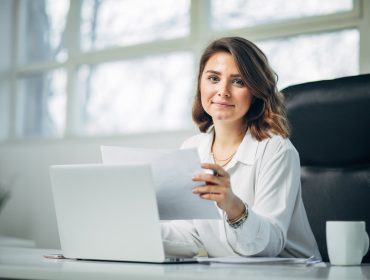 smiling lawyer because her divorce lawyer marketing is working