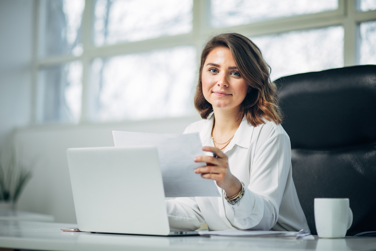 smiling lawyer because her divorce lawyer marketing is working